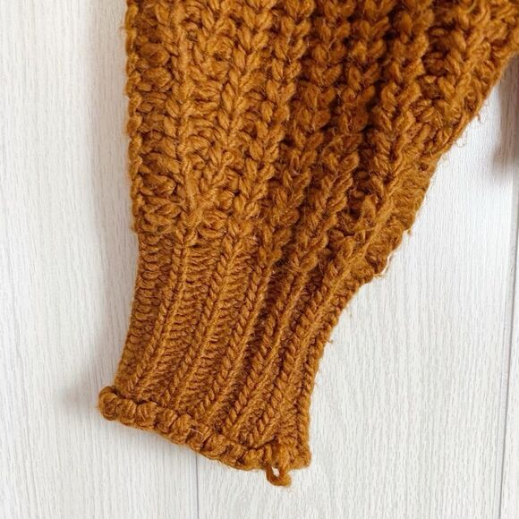 H&M | Burnt Orange Cropped Mock Neck Knit Sweater Size Small - Picture 8 of 10